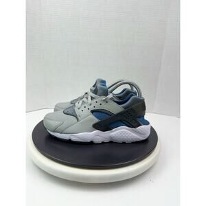 Nike Huarache Run GS Sz 6.5Y Womens 8 Smoke Gray Marina‎ Blue FB8030-001 Shoes